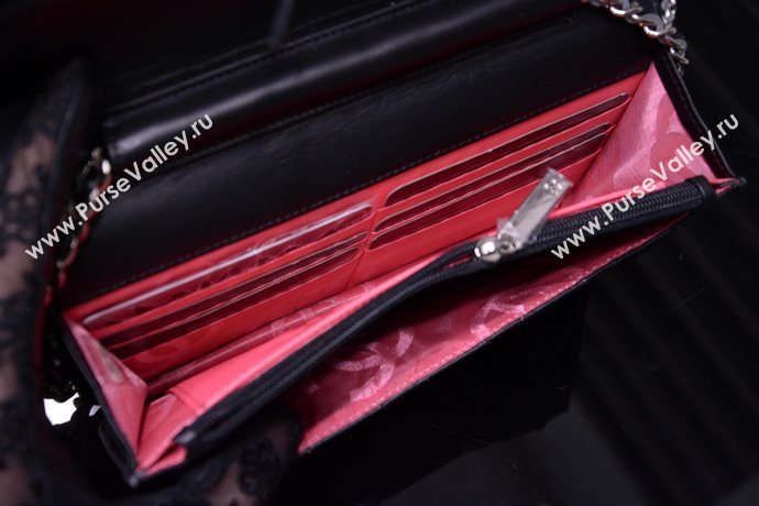 Chanel A33814 paint lambskin small woc handbag black bag 5868