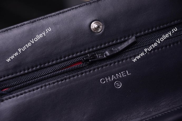 Chanel A33814 paint lambskin small woc handbag black bag 5868