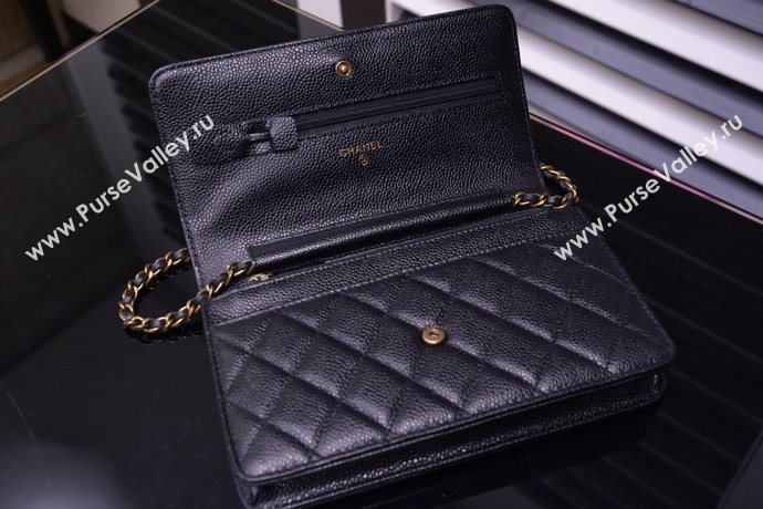 Chanel A33815 caviar lambskin small woc handbag black bag 5871