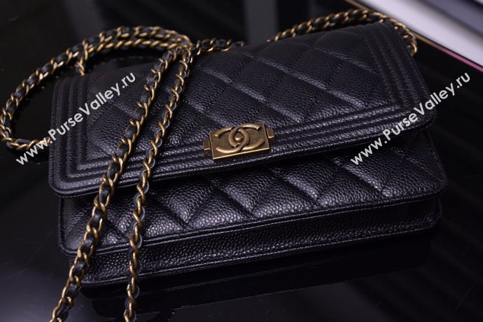 Chanel A33815 caviar lambskin small woc handbag black bag 5871