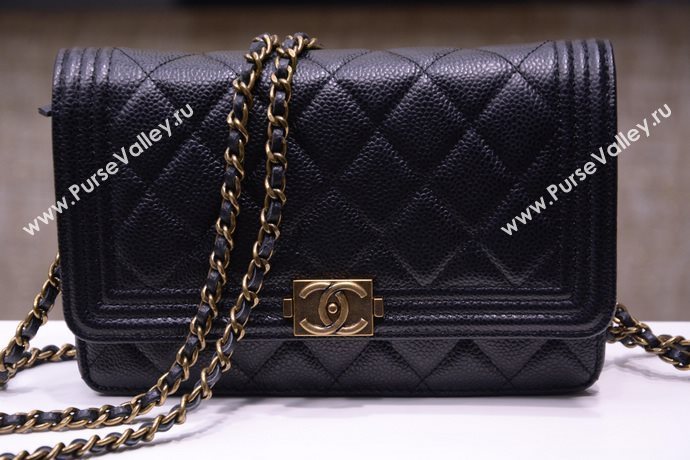 Chanel A33815 caviar lambskin small woc handbag black bag 5871