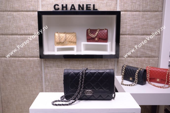 Chanel A33815 caviar lambskin small woc handbag black bag 5872