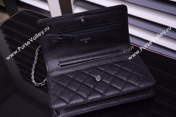 Chanel A33815 caviar lambskin small woc handbag black bag 5872