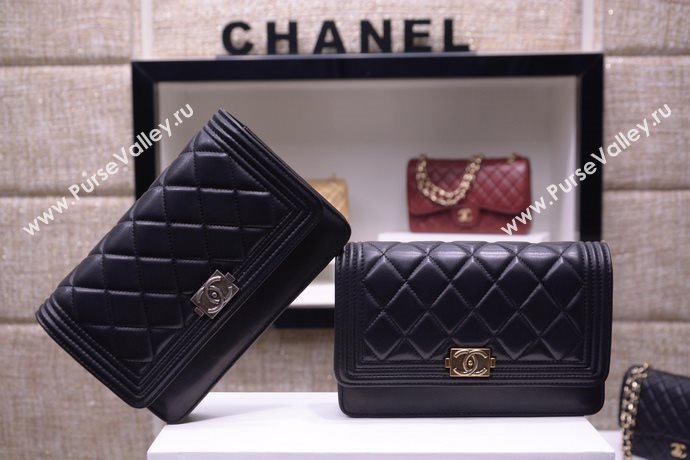 Chanel A33815 lambskin small woc handbag black bag 5873