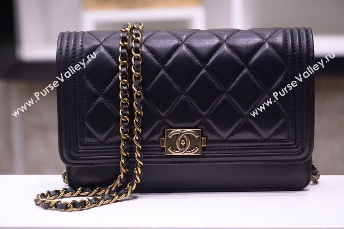 Chanel A33815 lambskin small woc handbag black bag 5873