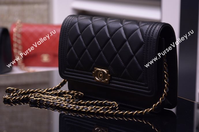 Chanel A33815 lambskin small woc handbag black bag 5873