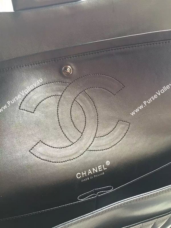 Chanel A1113 large lambskin V handbag black bag 5885