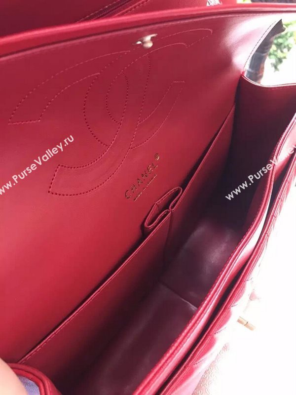 Chanel A1113 large lambskin V handbag red bag 5887