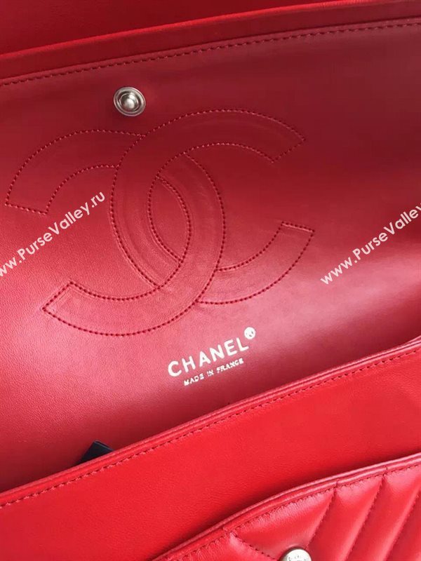 Chanel A1113 large lambskin V handbag red bag 5888