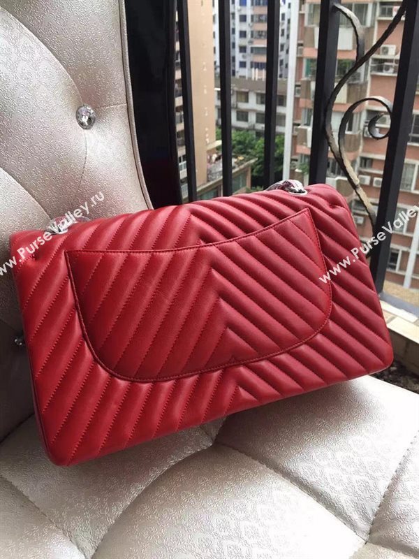 Chanel A1113 large lambskin V handbag red bag 5888