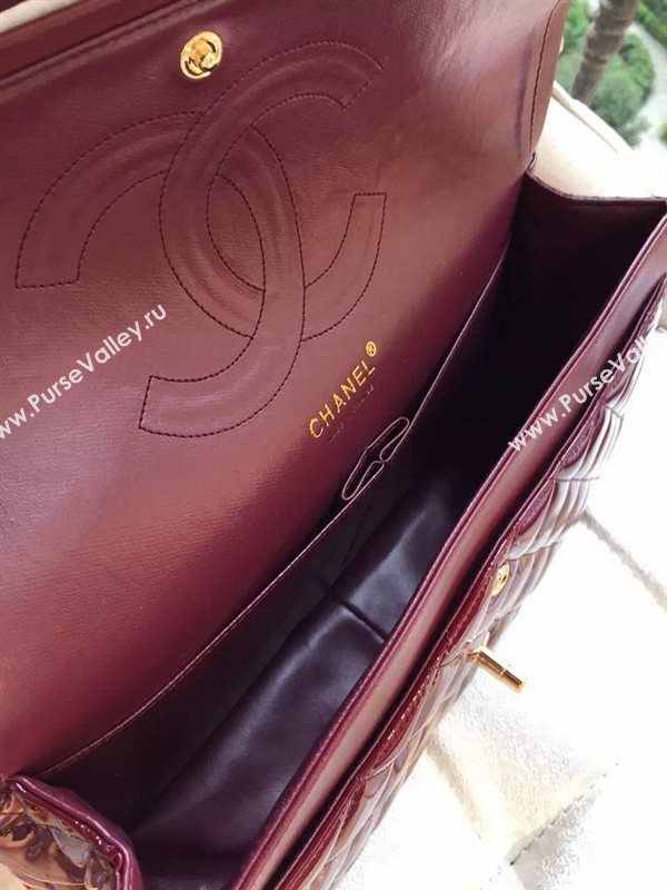 Chanel A1113 large paint lambskin handbag wine bag 5891