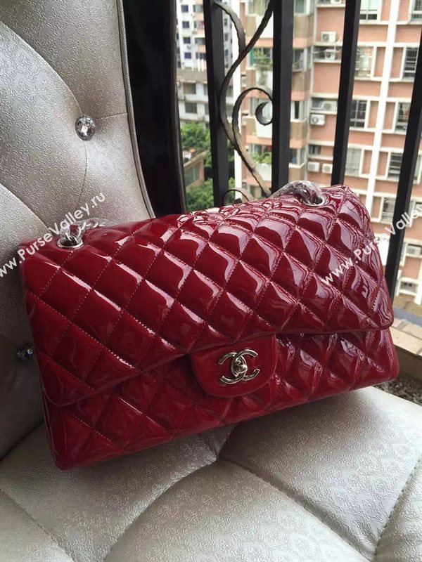 Chanel A1113 large paint lambskin handbag wine bag 5892