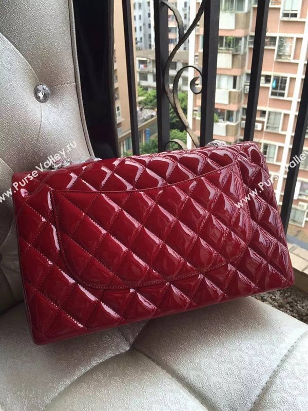 Chanel A1113 large paint lambskin handbag wine bag 5892