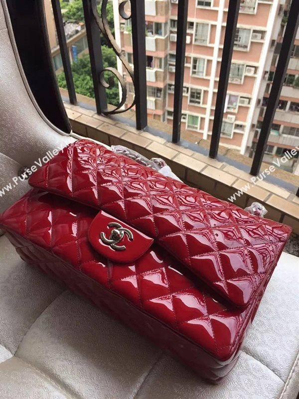 Chanel A1113 large paint lambskin handbag wine bag 5892