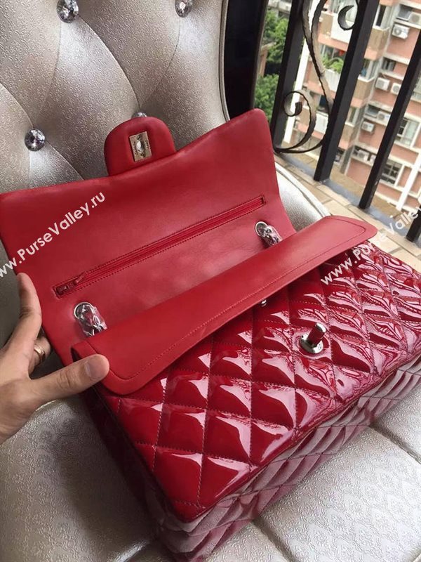 Chanel A1113 large paint lambskin handbag wine bag 5892