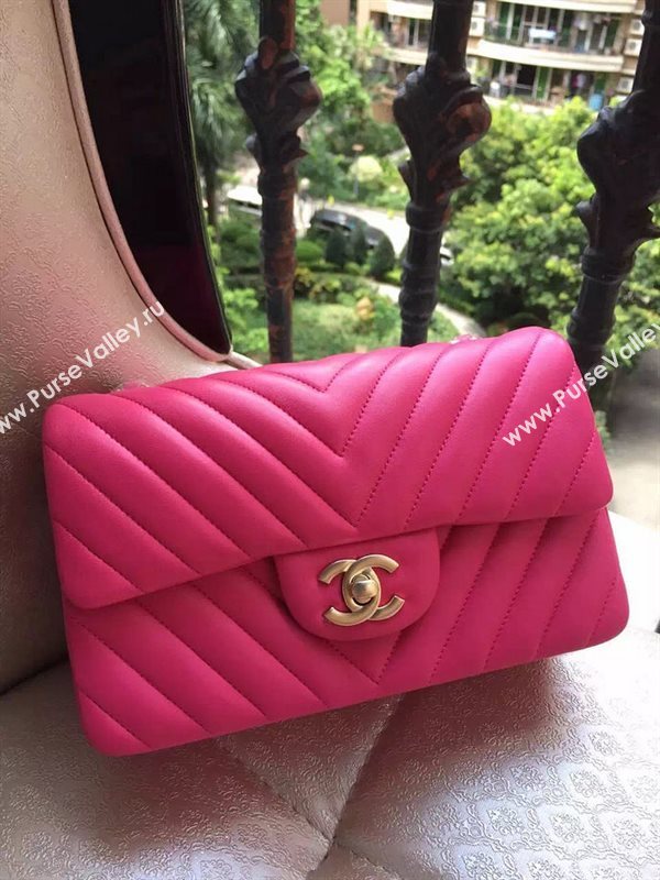 Chanel A1116 small lambskin red handbag V bag 5897