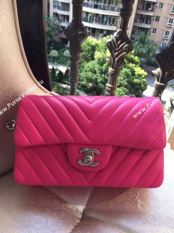 Chanel A1116 small lambskin red handbag V bag 5898