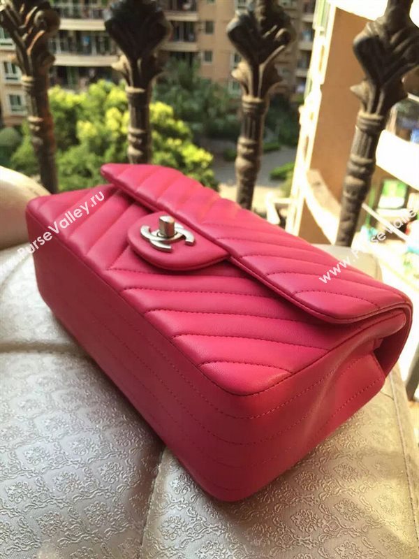 Chanel A1116 small lambskin red handbag V bag 5898