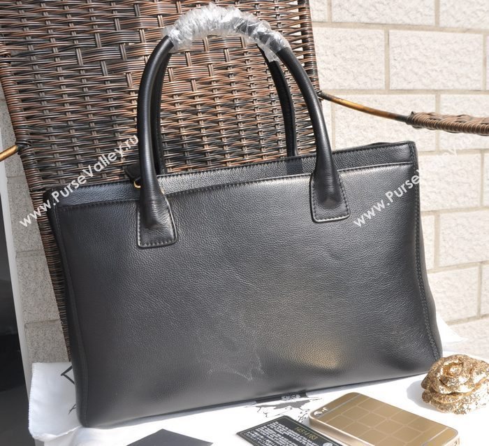 Chanel A66439 lambskin large shopping tote handbag black bag 5802