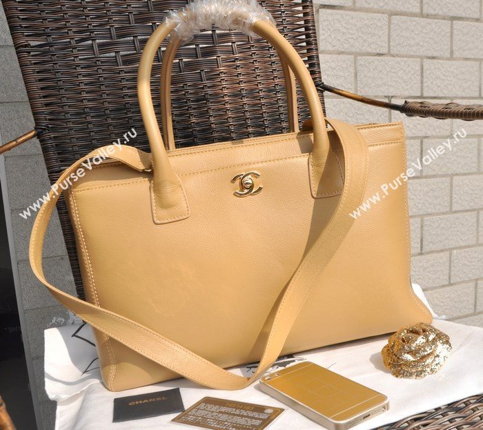 Chanel A66439 lambskin large shopping tote handbag apricot bag 5803