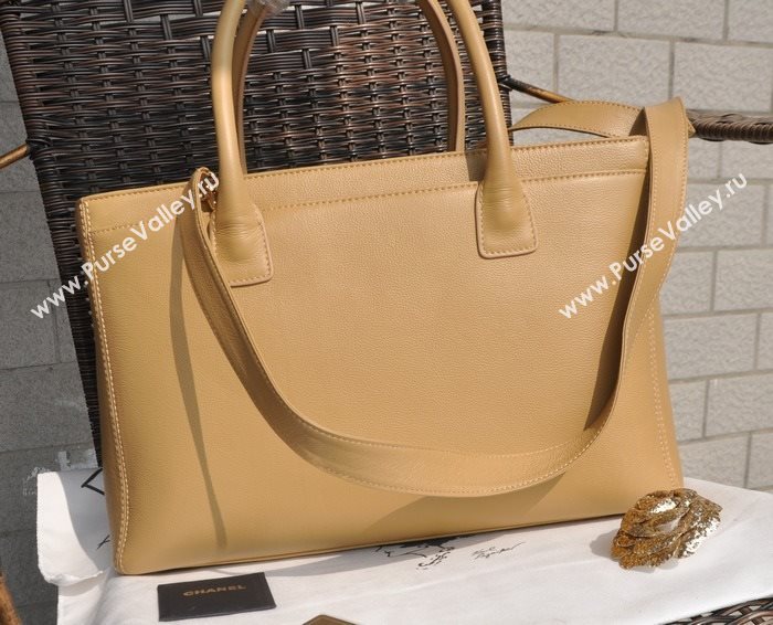 Chanel A66439 lambskin large shopping tote handbag apricot bag 5803