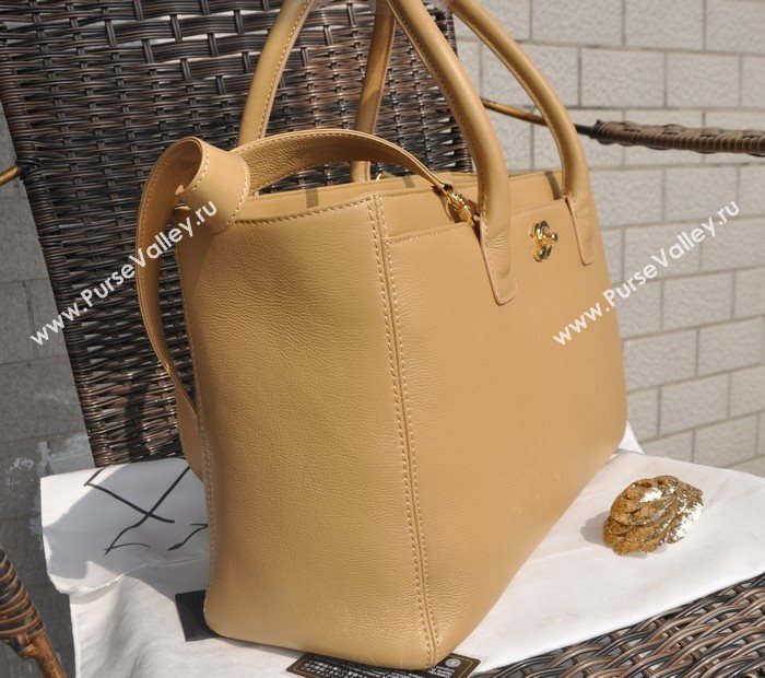 Chanel A66439 lambskin large shopping tote handbag apricot bag 5803