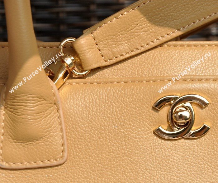 Chanel A66439 lambskin large shopping tote handbag apricot bag 5803