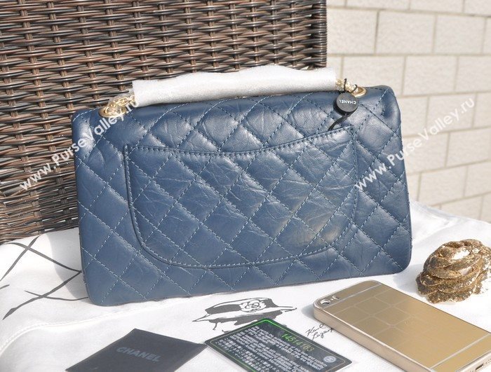 Chanel A30225 lambskin classic flap Reissue handbag blue bag 5804