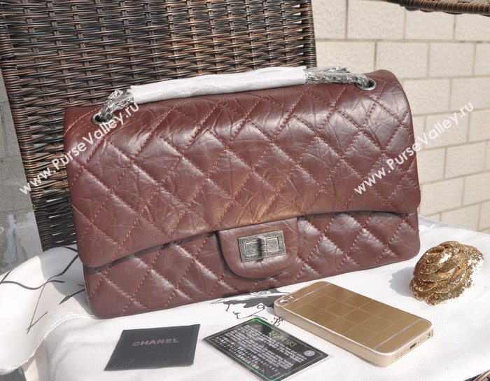 Chanel A30227 lambskin large classic flap Reissue handbag wine bag 5806