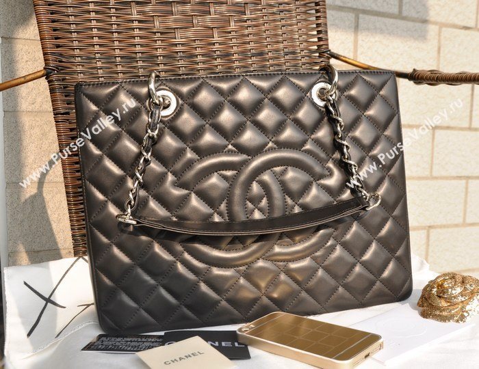 Chanel A50995 lambskin large GST shopping handbag black bag 5807