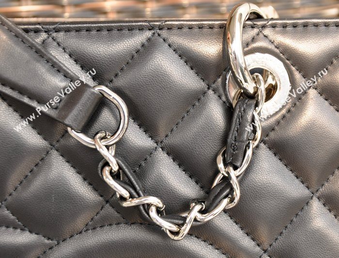 Chanel A50995 lambskin large GST shopping handbag black bag 5807