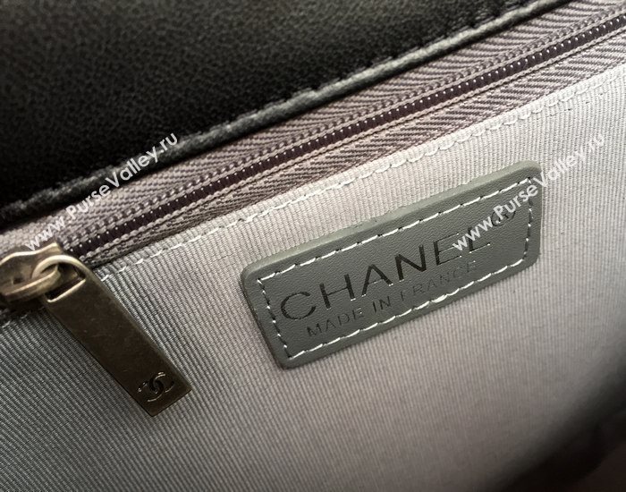 Chanel A67087 lambskin large le boy handbag black bag 5808