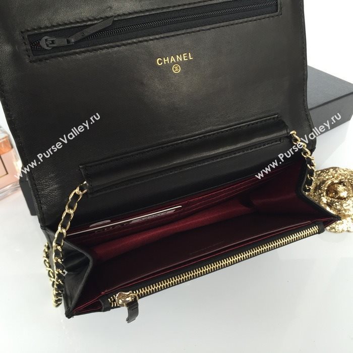 Chanel A33814 lambskin small woc handbag black bag 5817