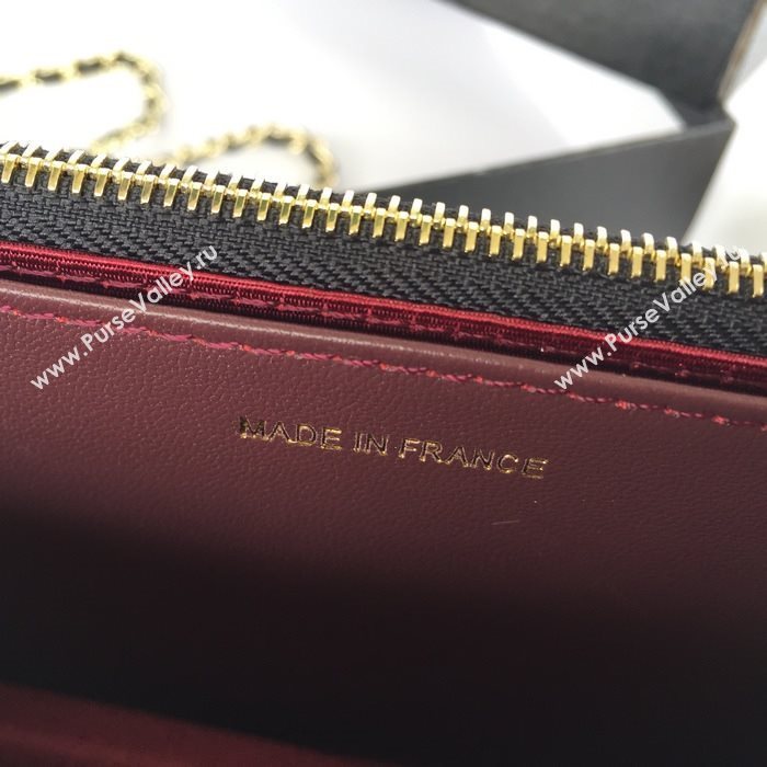 Chanel A33814 lambskin small woc handbag black bag 5817