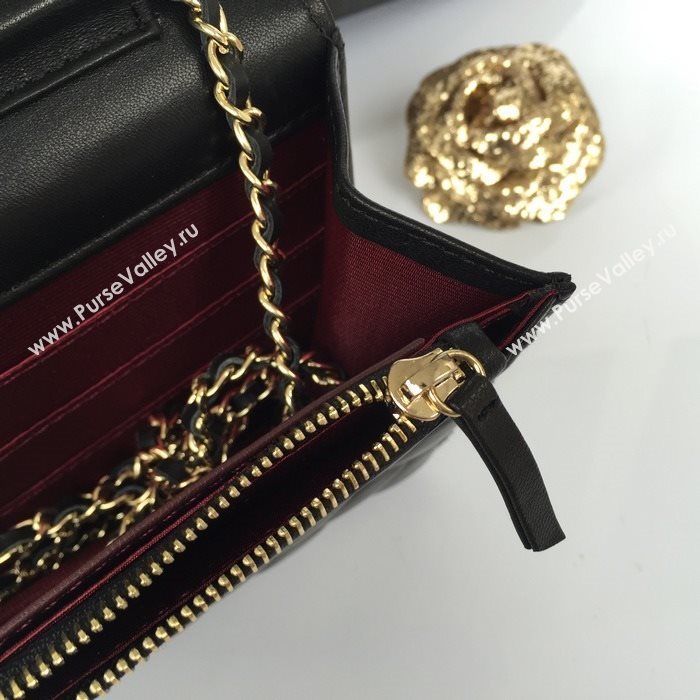 Chanel A33814 lambskin small woc handbag black bag 5817