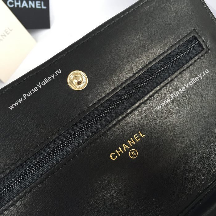 Chanel A33814 lambskin small woc handbag black bag 5817