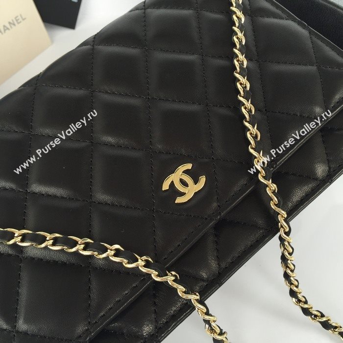 Chanel A33814 lambskin small woc handbag black bag 5817