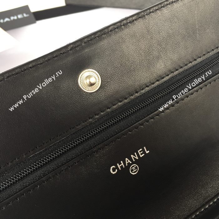 Chanel A33814 lambskin small woc handbag black bag 5819