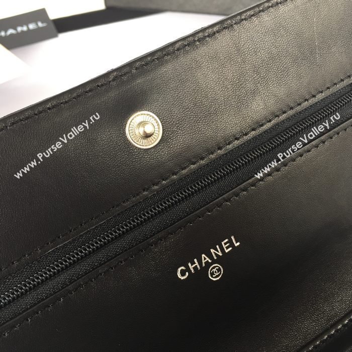 Chanel A33814 lambskin small woc handbag black bag 5819