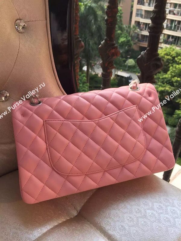 Chanel A1112 lambskin classic flap handbag pink bag 5824