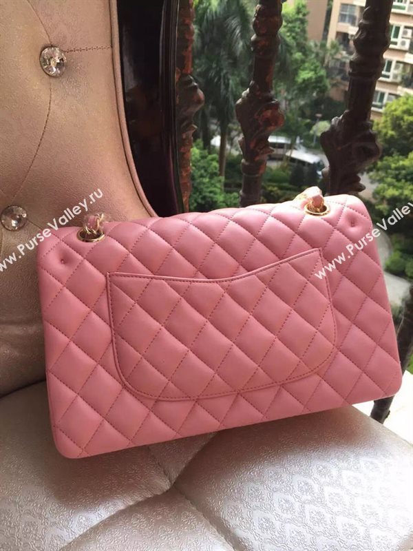 Chanel A1112 lambskin classic flap handbag pink bag 5826