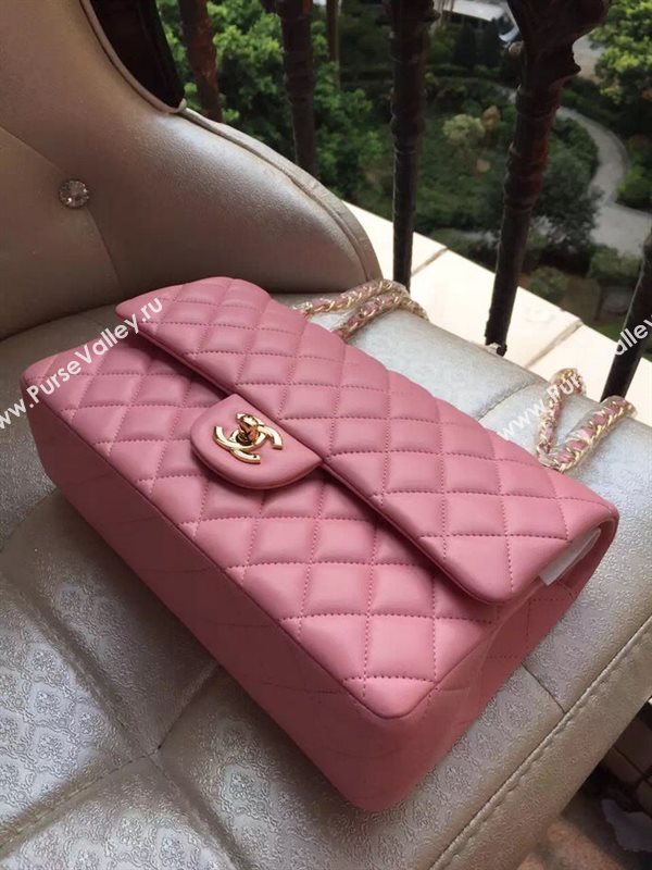 Chanel A1112 lambskin classic flap handbag pink bag 5826