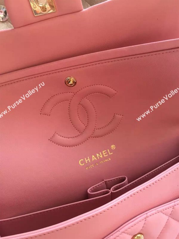 Chanel A1112 lambskin classic flap handbag pink bag 5826