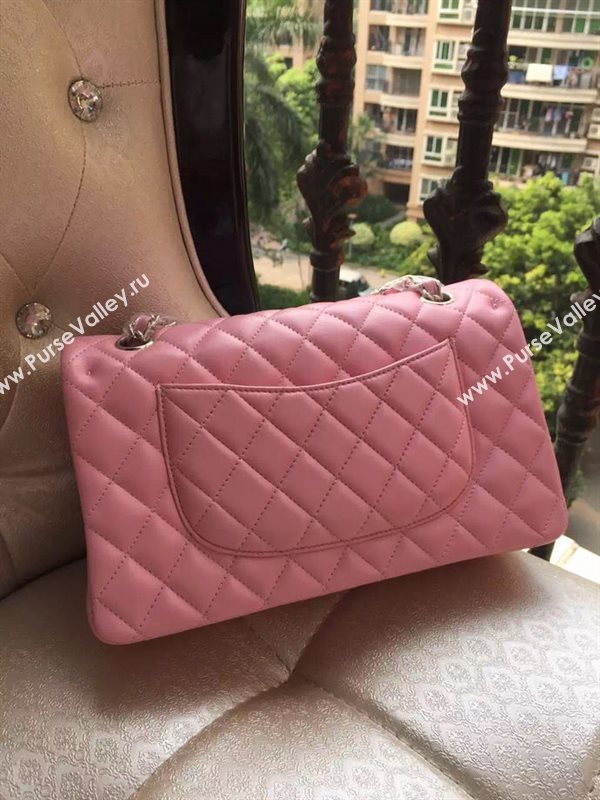 Chanel A1112 lambskin classic flap handbag pink bag 5828