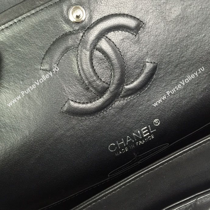 Chanel A1112 caviar lambskin V flap handbag black bag 5947