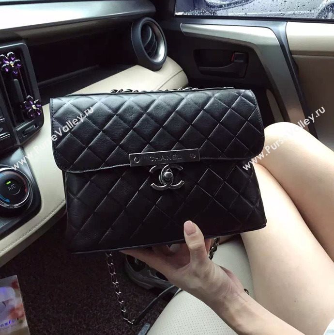 Chanel A90905 lambskin flap handbag black bag 5948