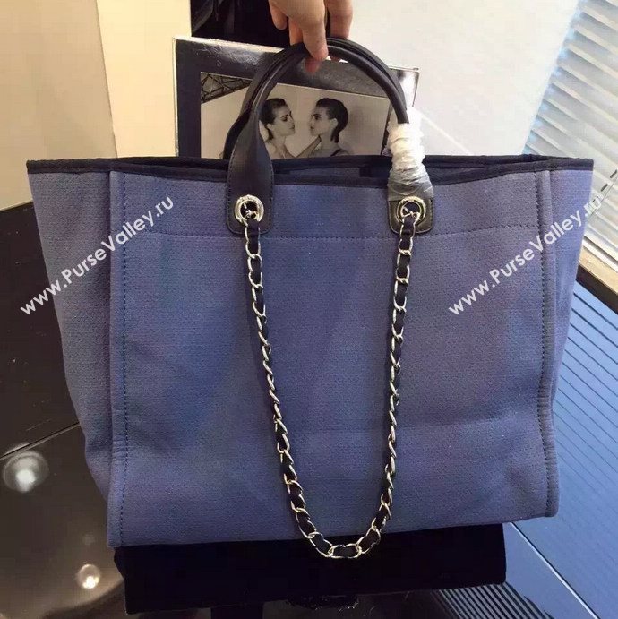 Chanel A68046 original canvas shopping handbag black bag 5949