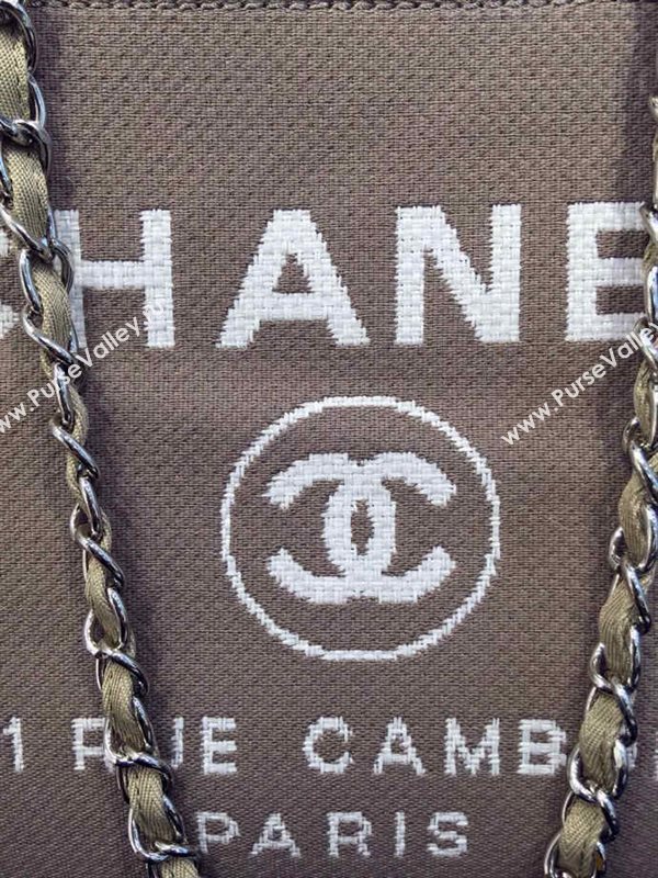 Chanel A68046 original canvas shopping handbag apricot bag 5954