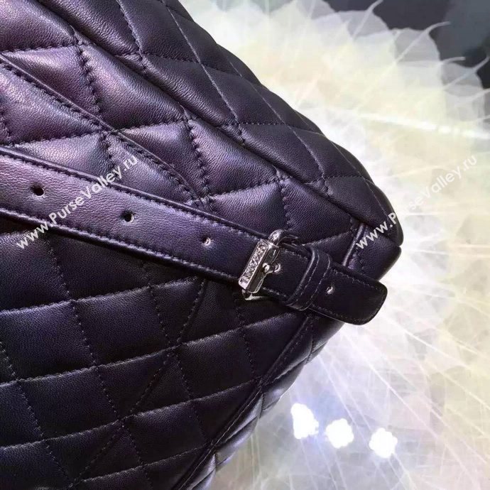 Chanel A91121 lambskin small backpack handbag black bag 5956