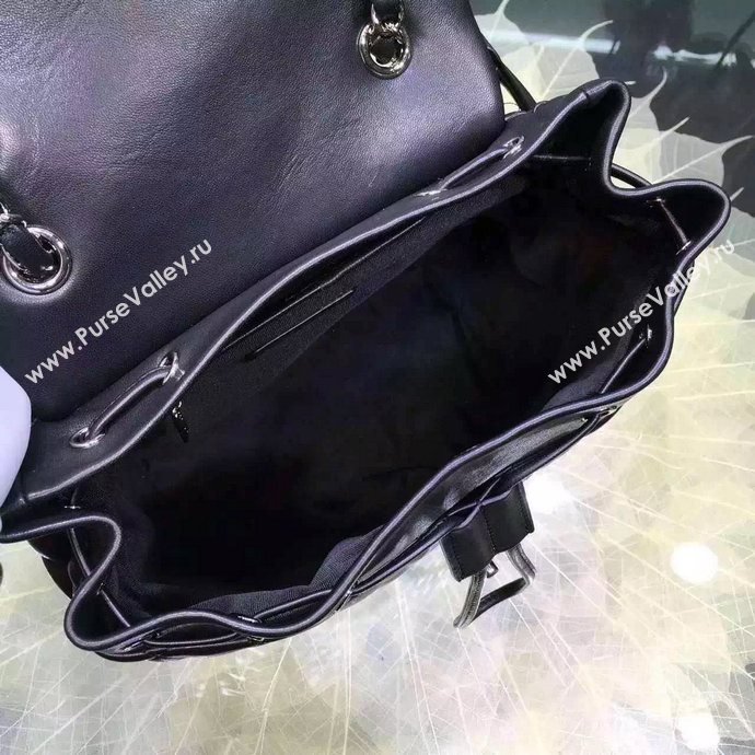 Chanel A91121 lambskin small backpack handbag black bag 5956